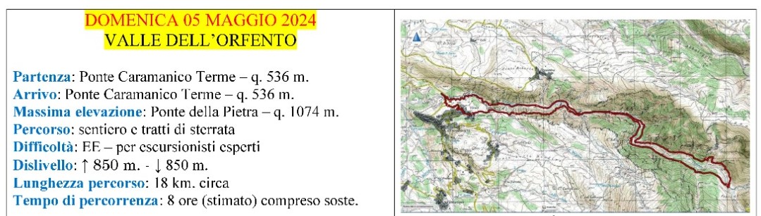 Valle dell'Orfento - Domenica 5 Maggio 2024