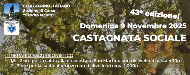Castagnata Sociale - Domenica 9 Novembre 2025