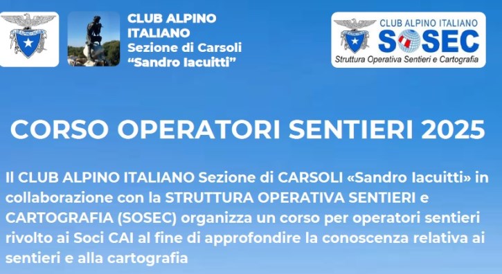 Corso Operatori Sentieri 2025