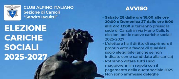 Elezioni Cariche Sociali 2025-2027