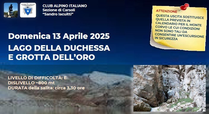Lago della Duchessa e Grotta dell'Oro - Domenica 13 Aprile 2025