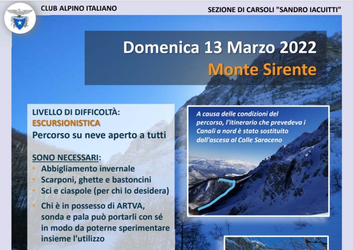 Monte Sirente - Domenica 13 Marzo 2022
