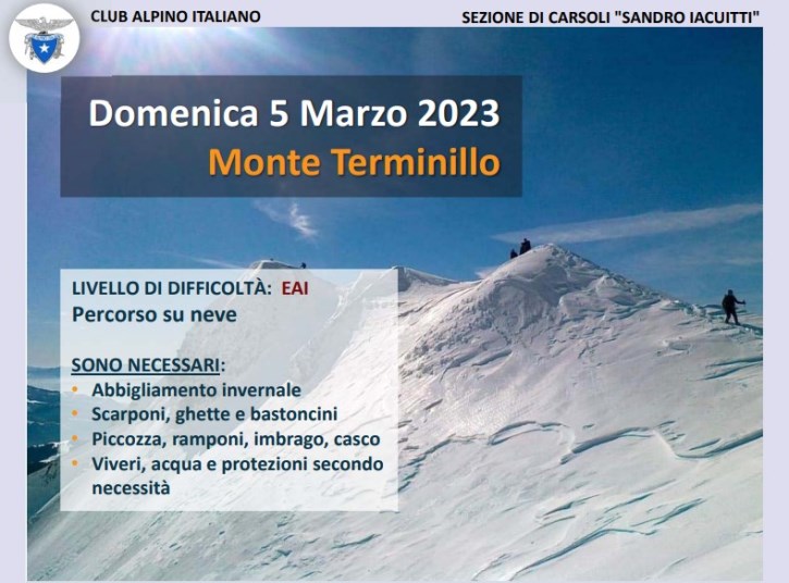Monte Terminillo - Domenica 5 Marzo 2023