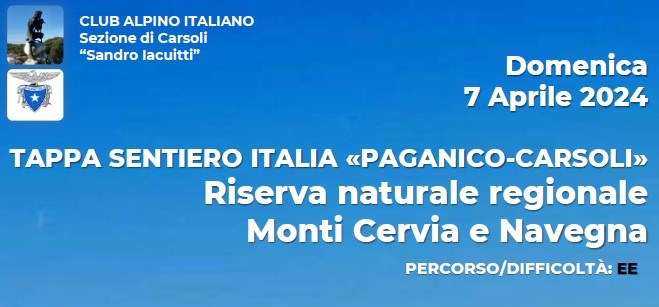 Riserva naturale regionale Monti Cervia e Navegna - Domenica 7 Aprile 2024