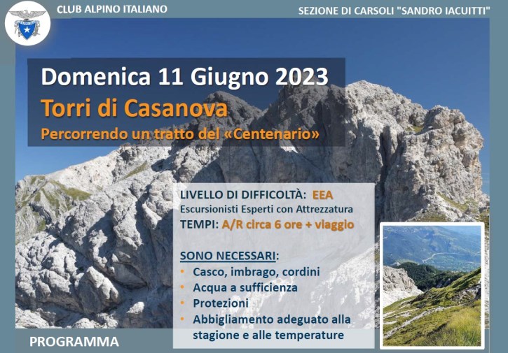 Torri di Casanova - Domenica 11 Giugno 2023
