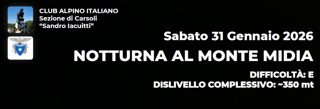 Notturna a Monte Midia - Sabato 31 gennaio 2026