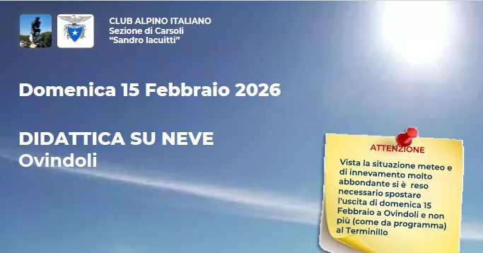 Didattica su neve Domenica 15 Febbraio 2026