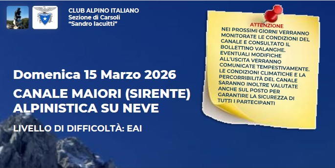 Canale Maiori (Sirente) - Domenica 15 marzo 2026