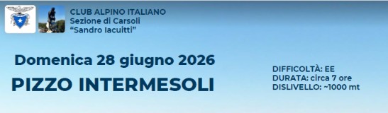 Pizzo Intermesoli - Domenica 28 giugno 2026