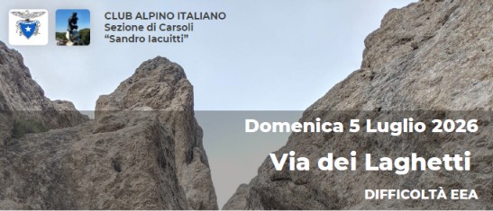 Via dei laghetti - Domenica 5 luglio 2026