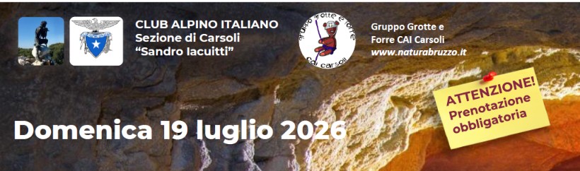Uscita speleologica_Cavit� di Vaccareggia - Domenica 19 luglio 2026