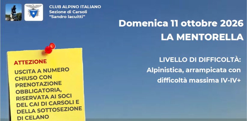 La Mentorella - Domenica 11 ottobre 2026