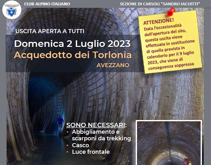 Acquedotto dei Torlonia Az - Domenica 2 Luglio 2023