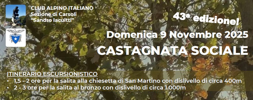 Castagnata Sociale - Domenica 9 Novembre 2025
