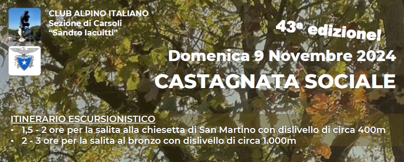Castagnata Sociale - Domenica 9 Novembre 2025