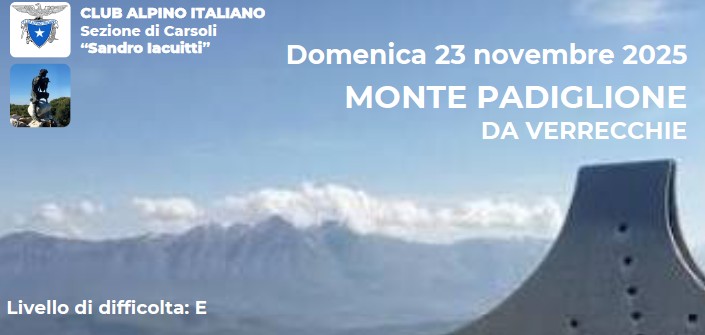 Monte Padiglione - Domenica 23 Novembre 2025