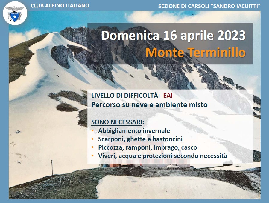 Monte Terminillo - Domenica 16 Aprile 2023